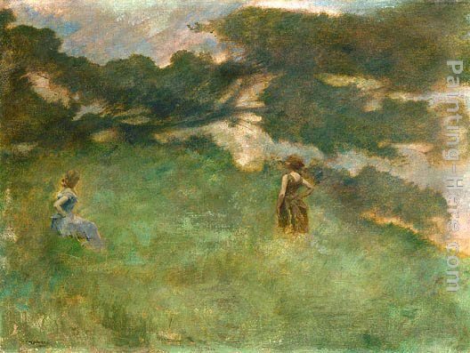 Thomas Wilmer Dewing The Hermit Thrush